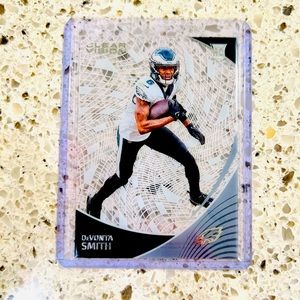 DEVONTA SMITH ROOKIE CARD PANINI PHILADELPHIA EAGLES CLEAR VISION